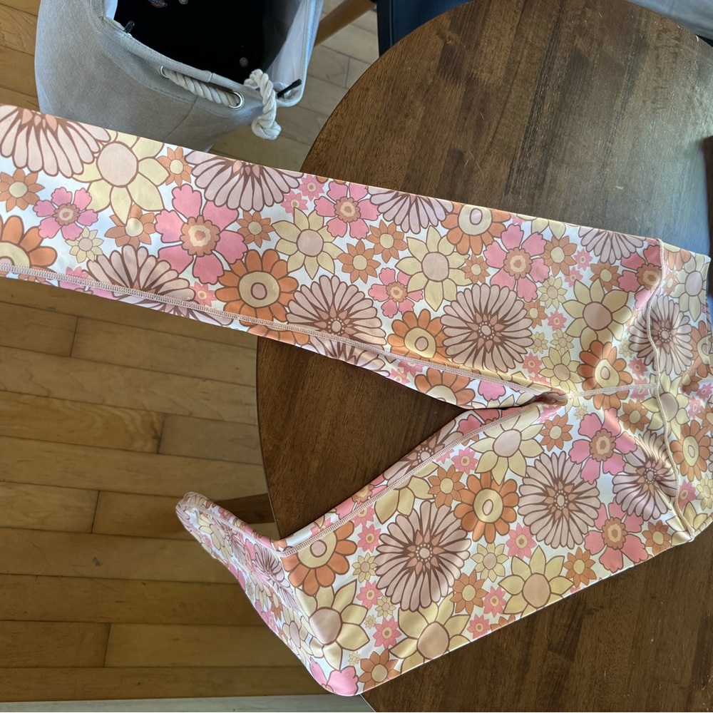 Floral Women's Joggers in Pink and Orange